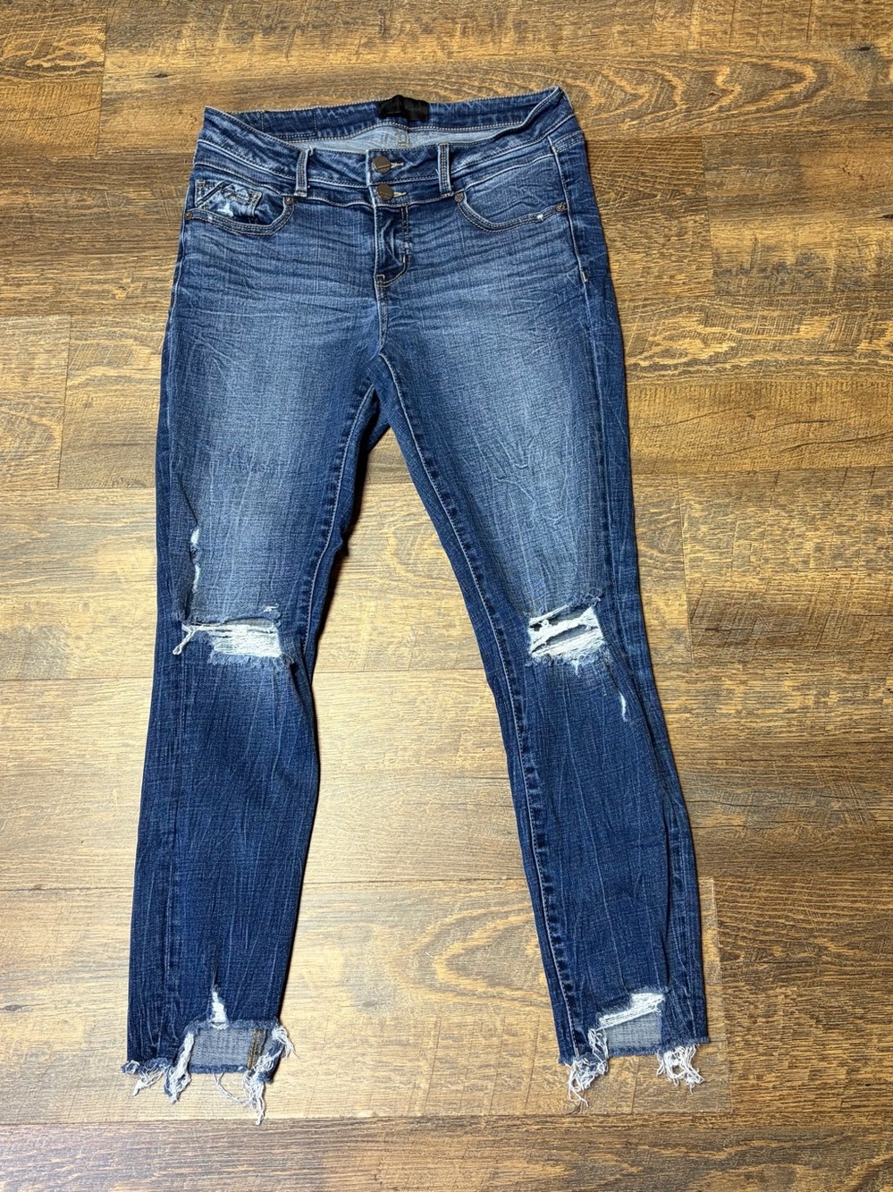 Buckle Black Fit No 53 Ankle Skinny Jeans Womens 27x27 Blue Stretch Denim